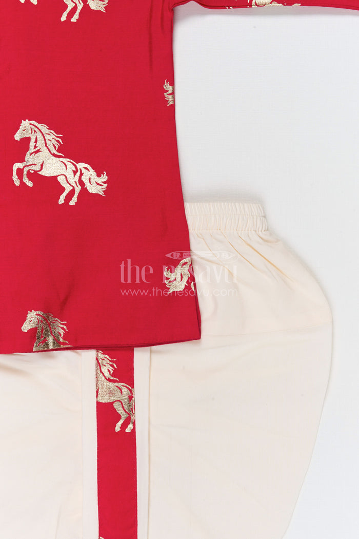 The Nesavu Boys Dothi Set Baby Boy Ethnic Dhoti Set for Naming Ceremony and Festive Photos Nesavu Nesavu baby boy ethnic dhoti set for naming ceremony festive celebrations and family photos