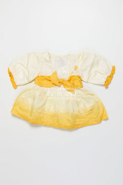 The Nesavu Baby Cotton Frocks Baby Cotton Frock for Naming Ceremony and First Milestone Events Nesavu Nesavu baby cotton frock bow detail naming ceremonies traditional celebrations