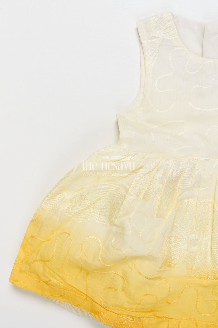 The Nesavu Baby Cotton Frocks Baby Cotton Frock for Naming Ceremony and First Milestone Events Nesavu Nesavu baby cotton frock bow detail naming ceremonies traditional celebrations