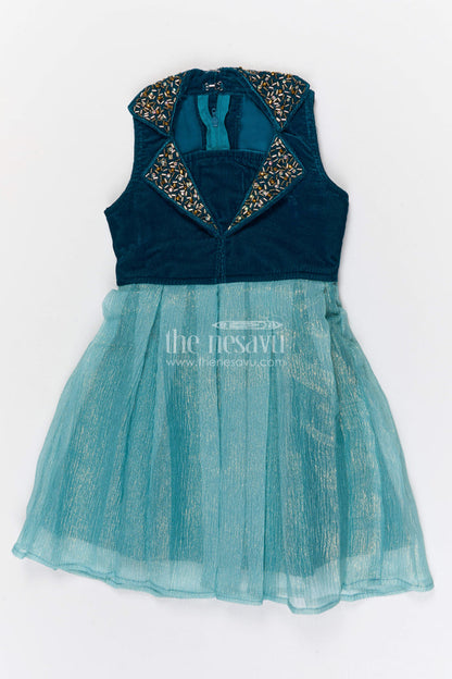 The Nesavu Baby Fancy Frock Baby Fancy Frock for First Birthday and Festive Celebrations Nesavu Nesavu baby fancy frock for first birthday and festive occasions with velvet bodice