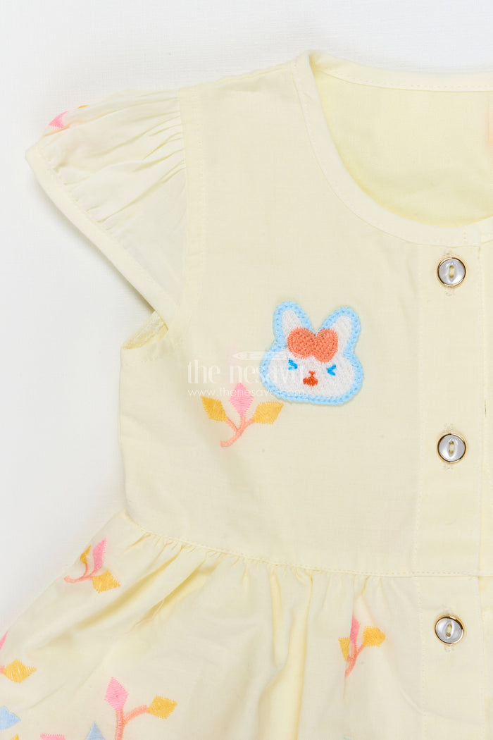 The Nesavu Baby Frocks Baby Frock for Outings and Everyday Celebrations Nesavu Nesavu embroidered baby frock in cotton for casual celebrations and playtime fun