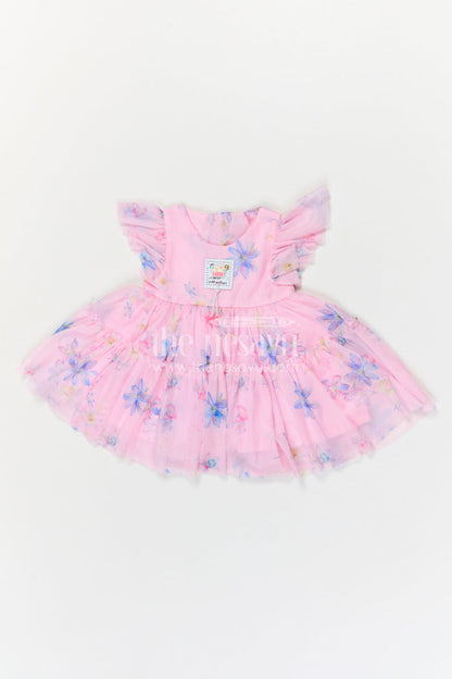 The Nesavu Baby Frocks Baby Girl Birthday Frock for Celebrations and Cake Smash Photos Nesavu Nesavu Baby Girl Birthday Frock For Celebrations And Baby Photoshoots With Soft Net Digital Print Design