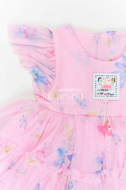The Nesavu Baby Frocks Baby Girl Birthday Frock for Celebrations and Cake Smash Photos Nesavu Nesavu Baby Girl Birthday Frock For Celebrations And Baby Photoshoots With Soft Net Digital Print Design