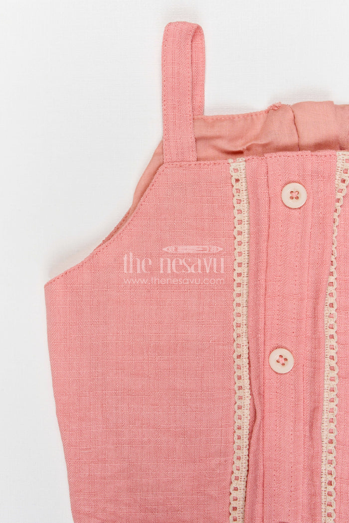 The Nesavu Girls Co-Ord Sets Baby Girl Co Ord Set for Toddler Outings and Everyday Play Nesavu Nesavu baby girl co ord set for toddler outings and playtime with lace embroidery jacket in breathable crepe cotton