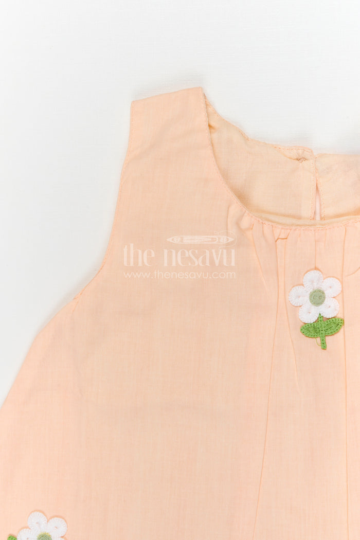 The Nesavu Baby Casual Sets Baby Girl Cotton Co Ord Set for Casual Outings and Playtime Nesavu Nesavu baby girl cotton co ord set for casual outings with thread embroidery breathable comfortable kids wear