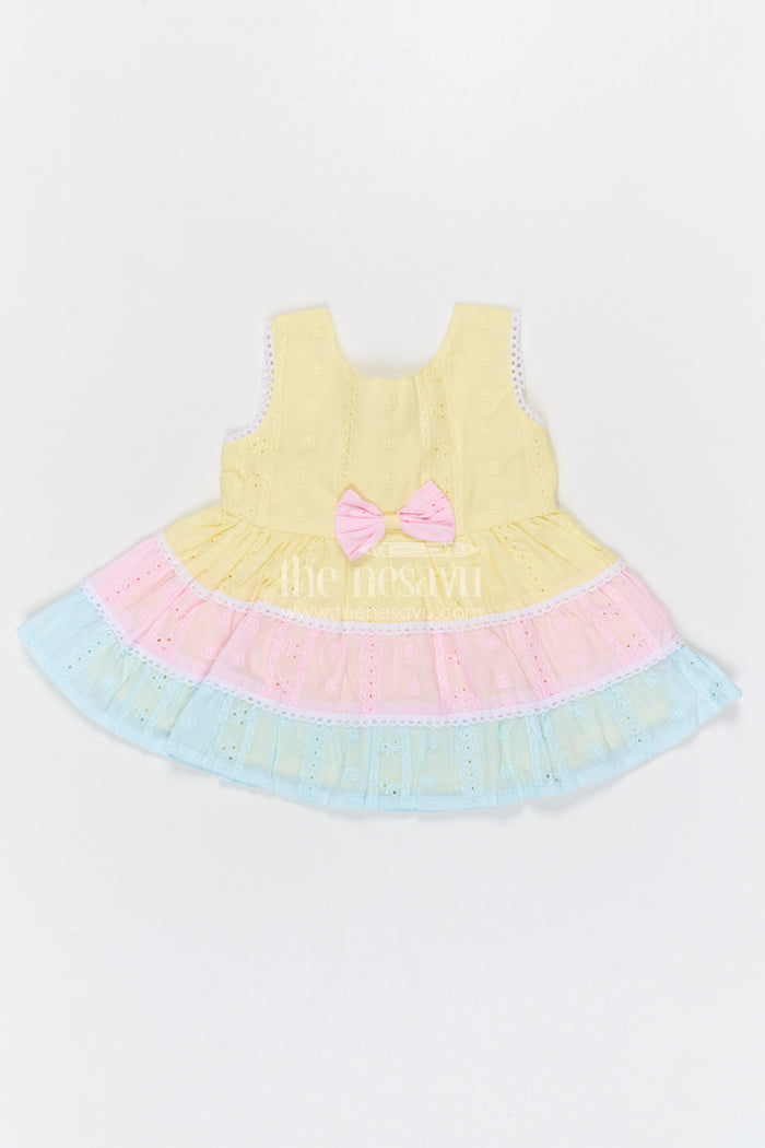 The Nesavu Baby Cotton Frocks Baby Girl Cotton Frock for Birthdays and Festive Celebrations Nesavu 14 (6M) / Multicolor / Cotton Blend BFJ958A-14 Nesavu baby girl cotton frock for birthdays festive celebrations and special baby occasions