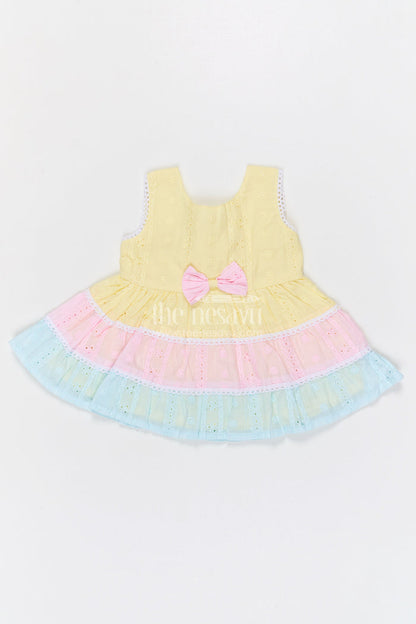 The Nesavu Baby Cotton Frocks Baby Girl Cotton Frock for Birthdays and Festive Celebrations Nesavu 14 (6M) / Multicolor / Cotton Blend BFJ958A-14 Nesavu baby girl cotton frock for birthdays festive celebrations and special baby occasions