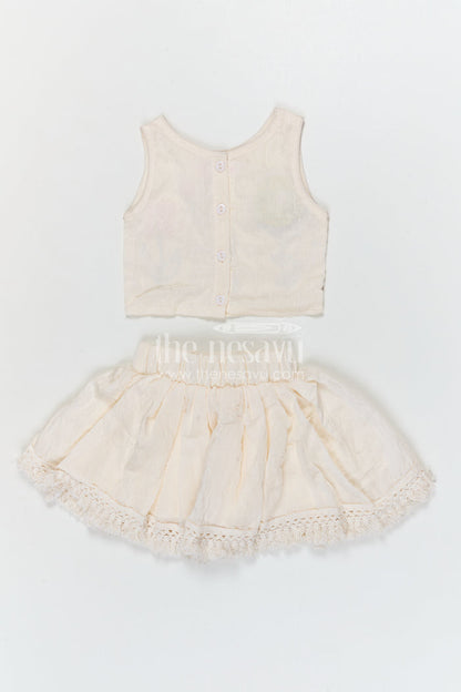 The Nesavu Baby Cotton Frocks Baby Girl Cotton Frock for Birthdays and Special Occasions Nesavu Nesavu baby girl cotton frock for birthdays with thread embroidery soft breathable fabric and flared design
