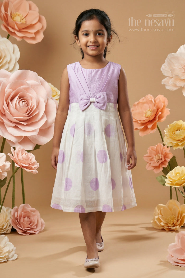 The Nesavu Girls Cotton Frock Baby Girl Cotton Frock for Casual Outings and Daily Wear Nesavu 18 (2Y) / Purple / Cotton GFC2172B-18 Nesavu baby girl cotton frock for casual outings with digital print breathable daily wear outfit