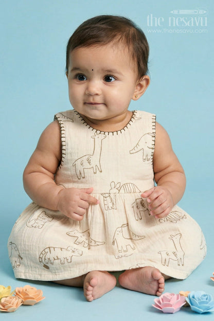 Baby Girl Cotton Frock for Casual Outings and Family Gatherings