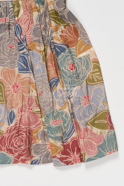 The Nesavu Girls Cotton Frock Baby Girl Cotton Frock for Casual Outings and Playdates Nesavu Nesavu baby girl cotton frock with digital floral print for playdates and everyday wear