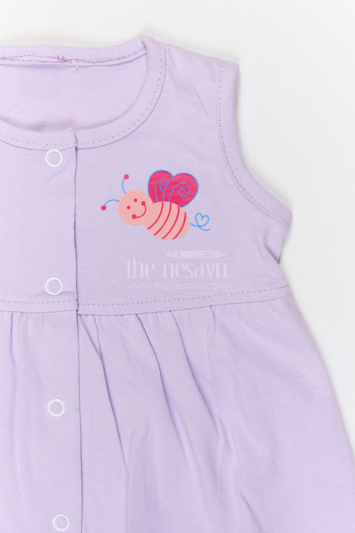 The Nesavu Baby Frocks Baby Girl Cotton Frock for Casual Wear and Playdates Nesavu Nesavu Baby Girl Cotton Frock For Daily Wear Sleeveless Jersey Dress For Infants