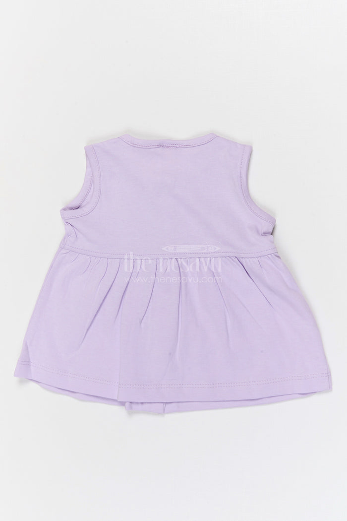 The Nesavu Baby Frocks Baby Girl Cotton Frock for Casual Wear and Playdates Nesavu Nesavu Baby Girl Cotton Frock For Daily Wear Sleeveless Jersey Dress For Infants