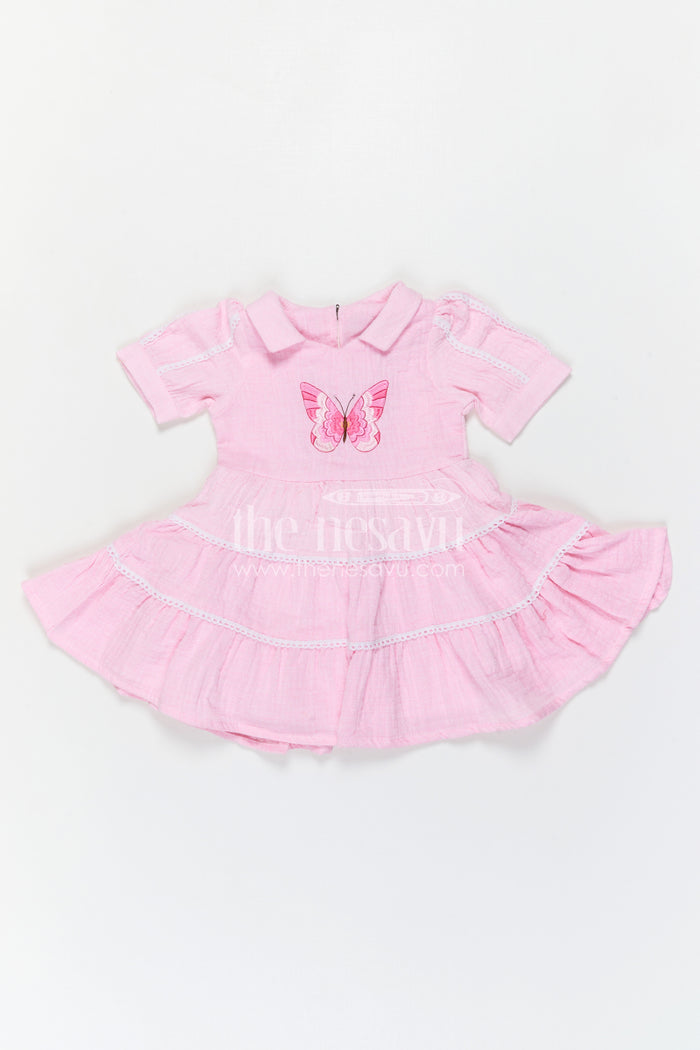 The Nesavu Girls Cotton Frock Baby Girl Cotton Frock for Daily Wear Nesavu Nesavu Baby Girl Cotton Frock For Daily Wear And Outings With Soft Fabric And Delicate Thread Embroidery