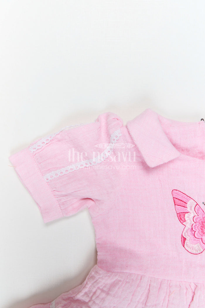 The Nesavu Girls Cotton Frock Baby Girl Cotton Frock for Daily Wear Nesavu Nesavu Baby Girl Cotton Frock For Daily Wear And Outings With Soft Fabric And Delicate Thread Embroidery