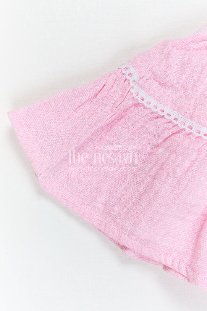 The Nesavu Girls Cotton Frock Baby Girl Cotton Frock for Daily Wear Nesavu Nesavu Baby Girl Cotton Frock For Daily Wear And Outings With Soft Fabric And Delicate Thread Embroidery
