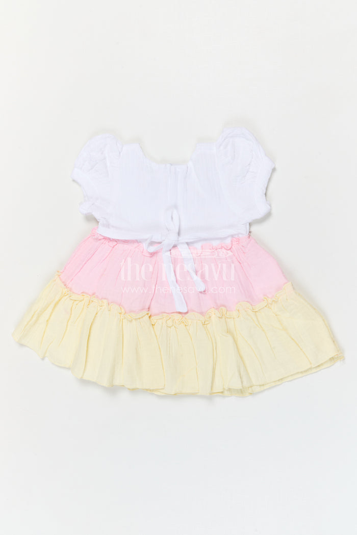 The Nesavu Baby Cotton Frocks Baby Girl Cotton Frock for Everyday Outings and Family Visits Nesavu Nesavu baby girl muslin cotton frock for everyday outings with breathable layered design