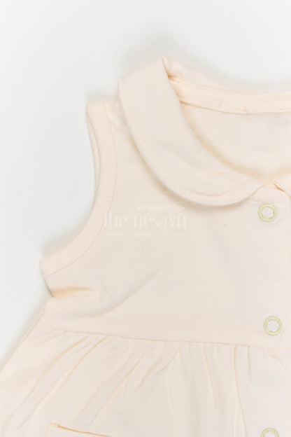 The Nesavu Baby Frocks Baby Girl Cotton Frock for First Outings Nesavu Nesavu Baby Girl Cotton Jersey Frock With Flared Fit For First Outings And Daily Wear