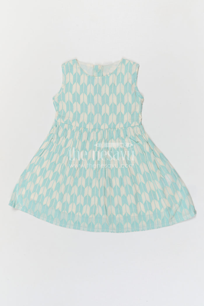 The Nesavu Girls Cotton Frock Baby Girl Cotton Frock for Outings and Casual Celebrations Nesavu Nesavu baby girl cotton frock with thread embroidery and layered design for outings and casual wear