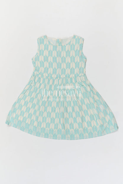 The Nesavu Girls Cotton Frock Baby Girl Cotton Frock for Outings and Casual Celebrations Nesavu Nesavu baby girl cotton frock with thread embroidery and layered design for outings and casual wear