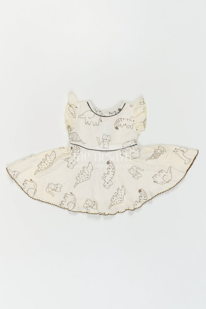 The Nesavu Baby Cotton Frocks Baby Girl Cotton Frock for Outings and Comfortable Daily Wear Nesavu Nesavu Baby Girl Cotton Frock For Outings And Daily Wear With Muslin Digital Print Soft Breathable Design
