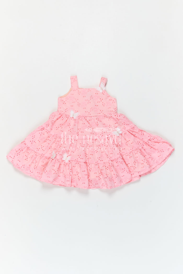 The Nesavu Girls Cotton Frock Baby Girl Cotton Frock for Summer Outings and Casuals Nesavu Nesavu Baby Girl Cotton Frock For Summer Outings And Daily Wear In Breathable Hakoba Fabric With Flared Design