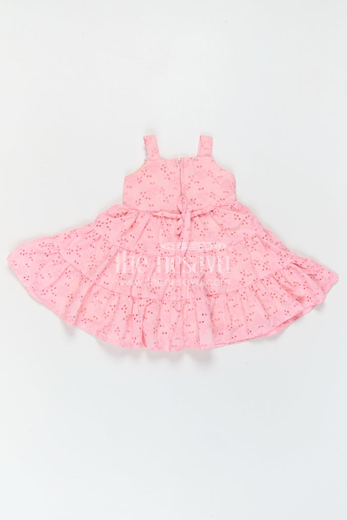 The Nesavu Girls Cotton Frock Baby Girl Cotton Frock for Summer Outings and Casuals Nesavu Nesavu Baby Girl Cotton Frock For Summer Outings And Daily Wear In Breathable Hakoba Fabric With Flared Design