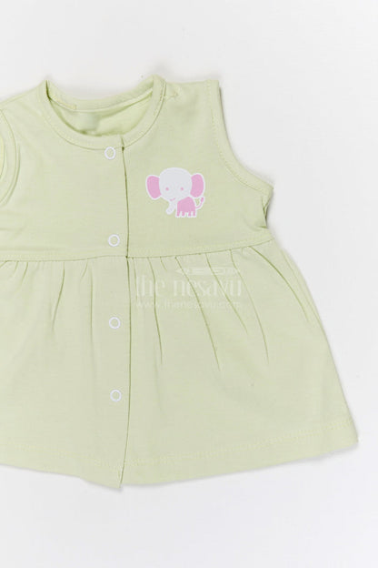 The Nesavu Baby Frocks Baby Girl Cotton Frock for Summer Outings and Daycare Nesavu Nesavu Baby Girl Cotton Frock For Summer Wear Soft Sleeveless Jersey Dress For Infants