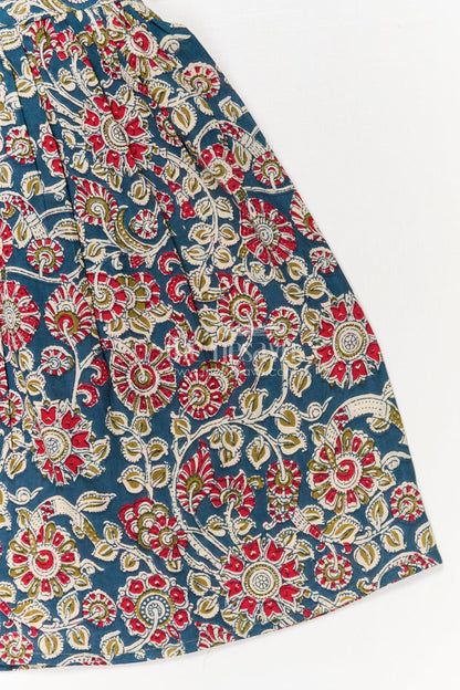 The Nesavu Girls Cotton Frock Baby Girl Cotton Frock for Summer Outings and Playdates Nesavu Nesavu baby girl cotton frock with multicolor floral print for summer playdates