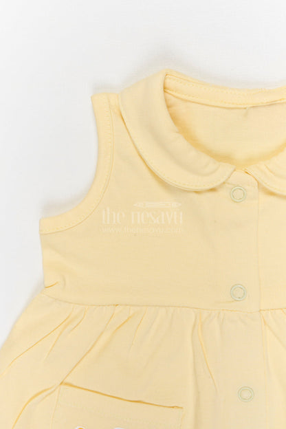 The Nesavu Baby Frocks Baby Girl Cotton Frock for Summer Outings Nesavu Nesavu Baby Girl Cotton Jersey Frock With Front Buttons For Summer Outings And Daily Wear