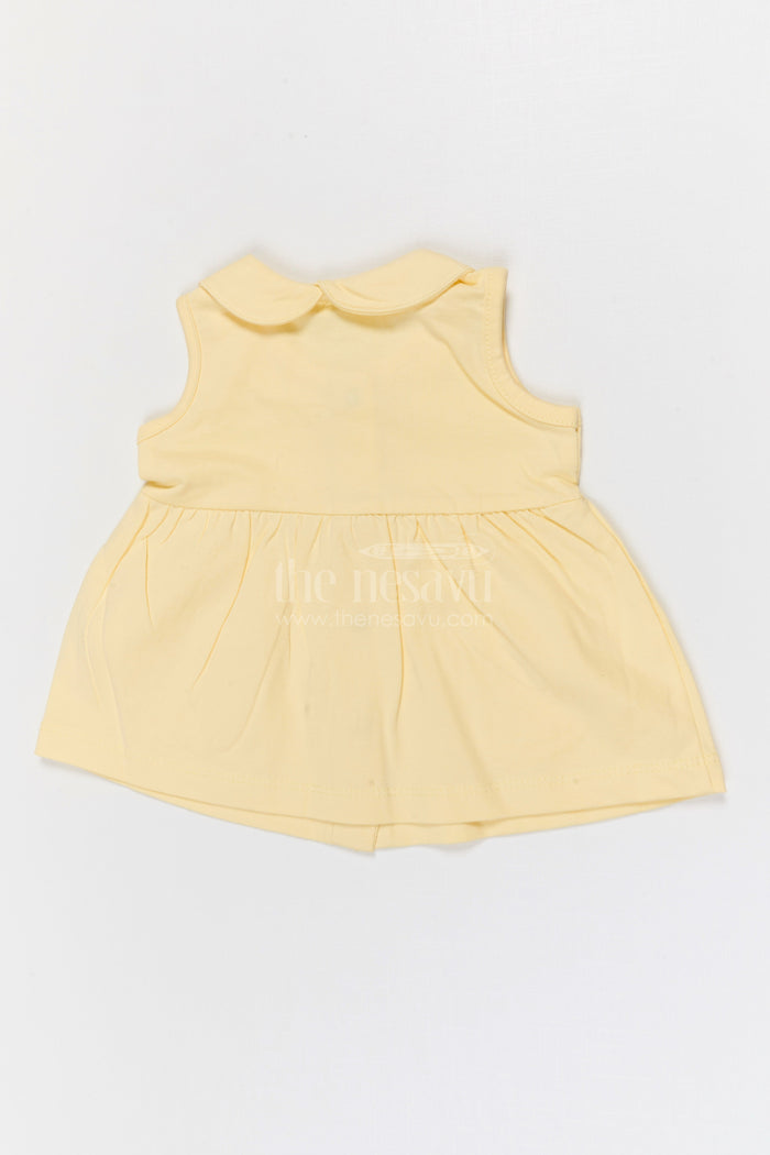 The Nesavu Baby Frocks Baby Girl Cotton Frock for Summer Outings Nesavu Nesavu Baby Girl Cotton Jersey Frock With Front Buttons For Summer Outings And Daily Wear