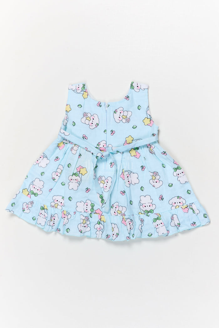 The Nesavu Baby Cotton Frocks Baby Girl Cotton Frock with Cartoon Print for Playtime and Daycare Nesavu Nesavu baby girl cotton frock with cartoon print for playgroup, daycare, and casual wear