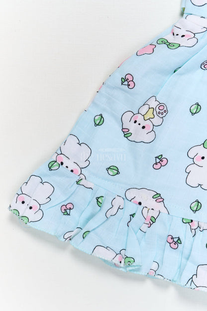 The Nesavu Baby Cotton Frocks Baby Girl Cotton Frock with Cartoon Print for Playtime and Daycare Nesavu Nesavu baby girl cotton frock with cartoon print for playgroup, daycare, and casual wear