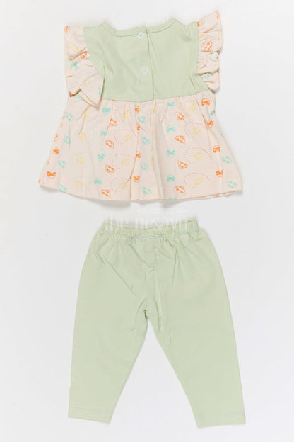 The Nesavu Baby Casual Sets Baby Girl Cotton Jersey Co Ord Set for Daily Comfort Nesavu Nesavu Baby Girl Cotton Jersey Co Ord Set With Digital Print For Daily Wear And Playtime
