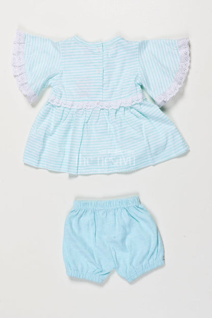 The Nesavu Baby Casual Sets Baby Girl Cotton Top and Shorts Set for Everyday Outings Nesavu Nesavu baby girl cotton top shorts set casual wear daily outings