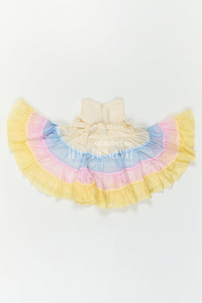 The Nesavu Girls Cotton Frock Baby Girl Dress for Casual Outings and Playful Summer Wear Nesavu Nesavu Baby Girl Cotton Dress For Casual Outings With Layered Design And Comfortable Summer Wear