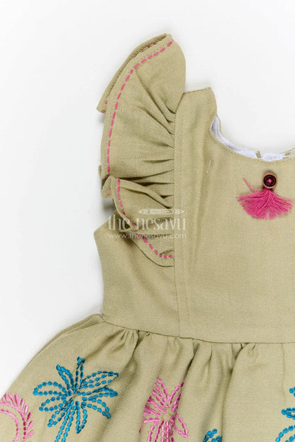 The Nesavu Baby Cotton Frocks Baby Girl Embroidered Cotton Frock for Festive Outings and Celebrations Nesavu Nesavu baby girl cotton embroidered frock for festive outings birthdays and baby celebrations