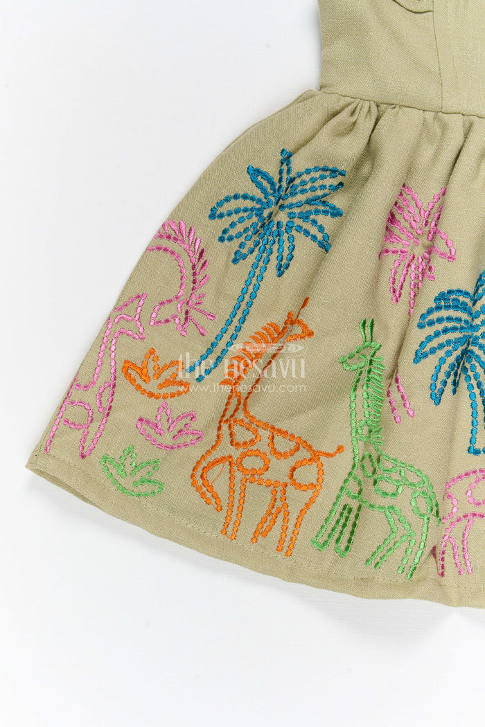The Nesavu Baby Cotton Frocks Baby Girl Embroidered Cotton Frock for Festive Outings and Celebrations Nesavu Nesavu baby girl cotton embroidered frock for festive outings birthdays and baby celebrations