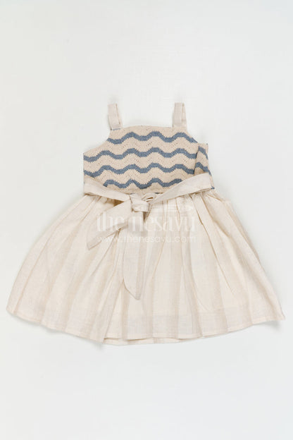 The Nesavu Girls Cotton Frock Baby Girl Frock for Birthday and Festive Photoshoot Nesavu Nesavu Baby Girl Cotton Frock For Birthday And Festive Photoshoots With Embroidered Yoke Design