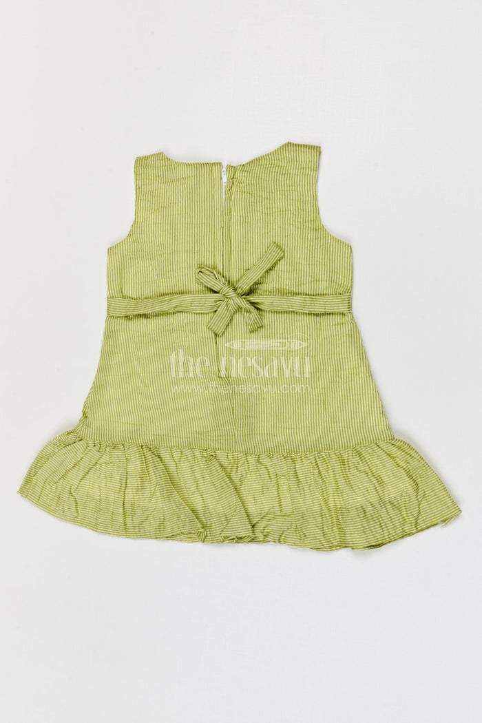 The Nesavu Girls Cotton Frock Baby Girl Frock for Birthday Parties and Festive Outings Nesavu Nesavu baby girl seer sucker cotton frock for birthdays and festive outings with layered twirl design