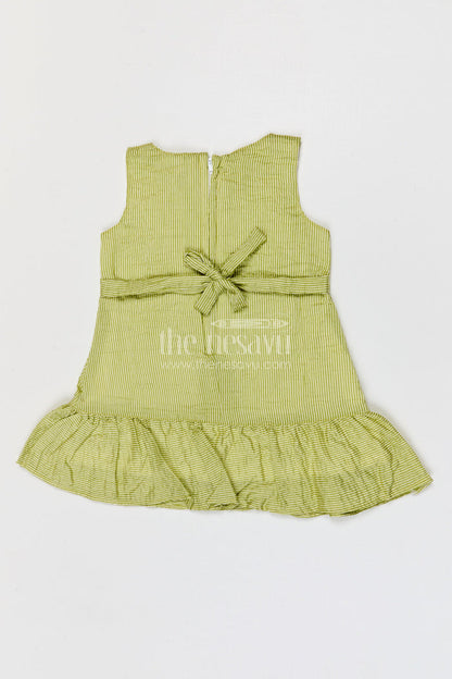 The Nesavu Girls Cotton Frock Baby Girl Frock for Birthday Parties and Festive Outings Nesavu Nesavu baby girl seer sucker cotton frock for birthdays and festive outings with layered twirl design