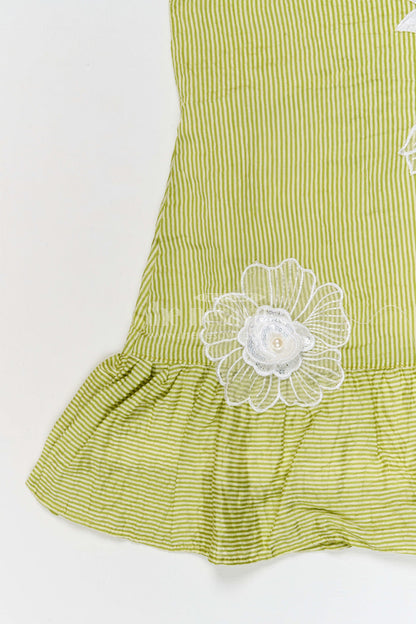 The Nesavu Girls Cotton Frock Baby Girl Frock for Birthday Parties and Festive Outings Nesavu Nesavu baby girl seer sucker cotton frock for birthdays and festive outings with layered twirl design