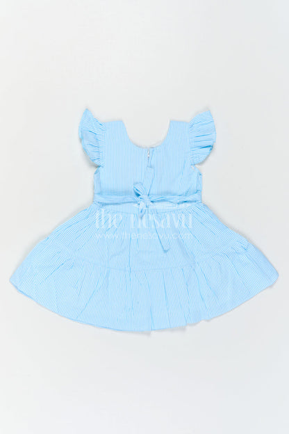 The Nesavu Baby Cotton Frocks Baby Girl Frock for Birthday Parties and Special Outings Nesavu Nesavu Baby Girl Sheer Cotton Frock For Birthday Parties With Embroidery And Tiered Flare Design