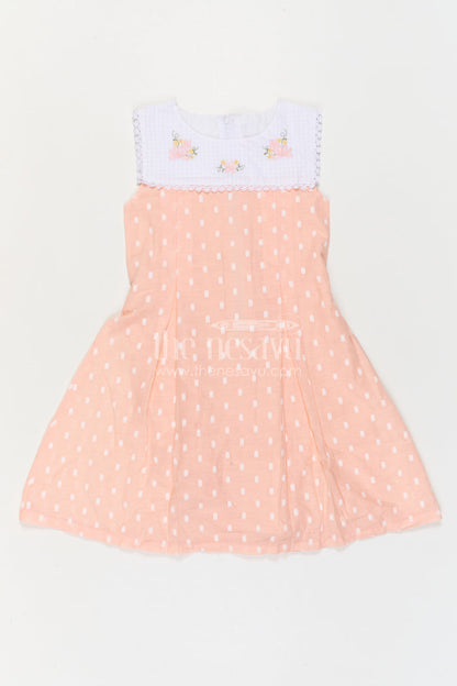 The Nesavu Girls Cotton Frock Baby Girl Frock for Birthday Party and Festive Celebrations Nesavu Nesavu Baby Girl Cotton Frock For Birthday Party And Festive Celebrations With Soft Embroidery Design