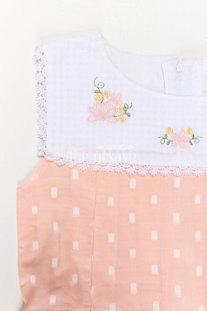 The Nesavu Girls Cotton Frock Baby Girl Frock for Birthday Party and Festive Celebrations Nesavu Nesavu Baby Girl Cotton Frock For Birthday Party And Festive Celebrations With Soft Embroidery Design