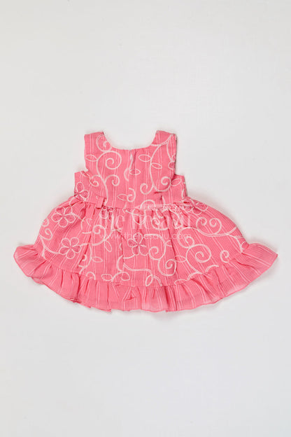 The Nesavu Baby Frocks Baby Girl Frock for Birthdays and Special Occasions Nesavu Nesavu baby girl cotton frock for birthdays and special occasions with thread embroidery