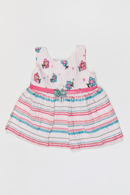 The Nesavu Baby Frocks Baby Girl Frock for Casual Outings and Everyday Wear Dress Nesavu Nesavu baby girl cotton frock for casual outings and everyday wear with floral digital print