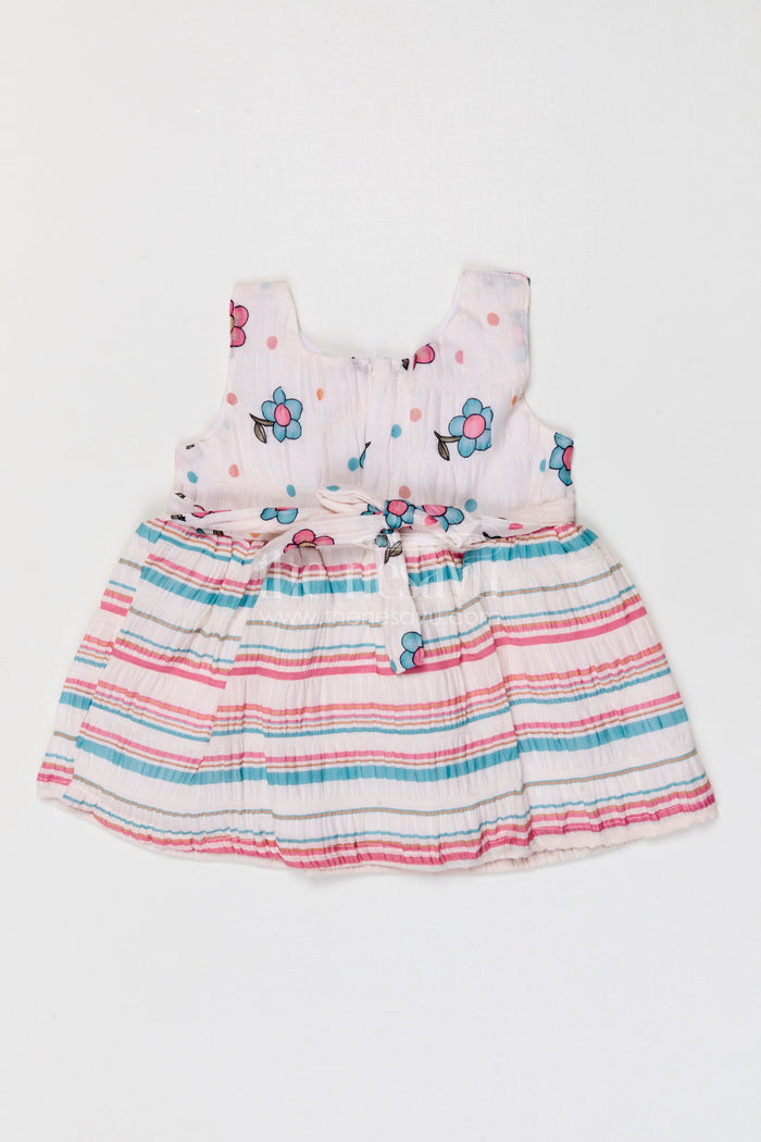 The Nesavu Baby Frocks Baby Girl Frock for Casual Outings and Everyday Wear Dress Nesavu Nesavu baby girl cotton frock for casual outings and everyday wear with floral digital print