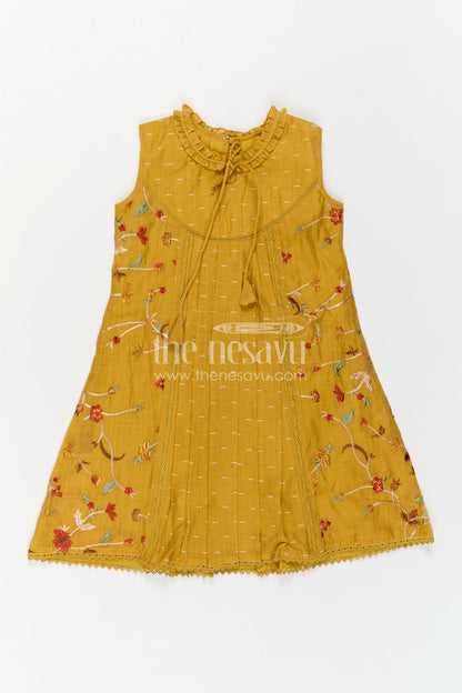 The Nesavu Girls Cotton Frock Baby Girl Frock for Daytime Events and Playful Outings Nesavu Nesavu Baby Girl Cotton Frock For Daytime Outings And Playdates With Embroidered Flared Silhouette