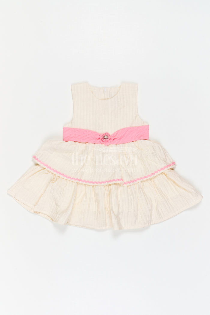 The Nesavu Baby Cotton Frocks Baby Girl Frock for Family Outings and Playful Celebrations Nesavu Nesavu Baby Girl Cotton Blend Frock For Family Outings And Playful Celebrations
